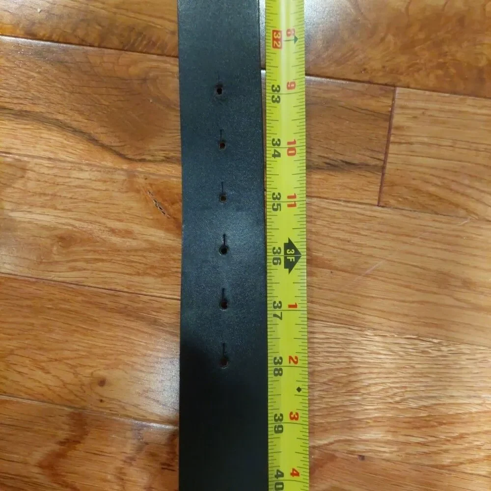 Black Italian Leather Belt with a buckle featuring the flag of Norway 